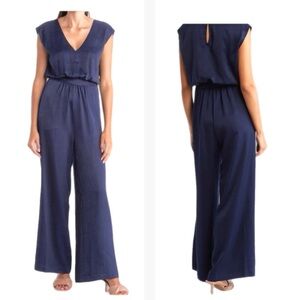 Silky Navy Jumpsuit